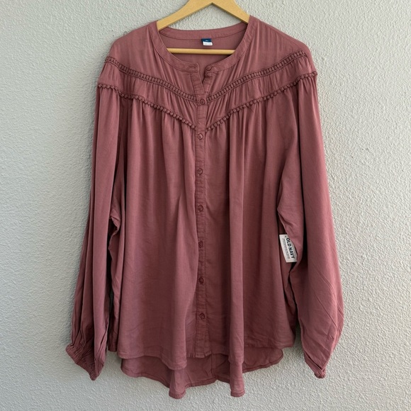 Oversized Crochet Pom-Pom Dolman‎ Sleeve Blouse Size XL Tall NWT - Picture 3 of 7